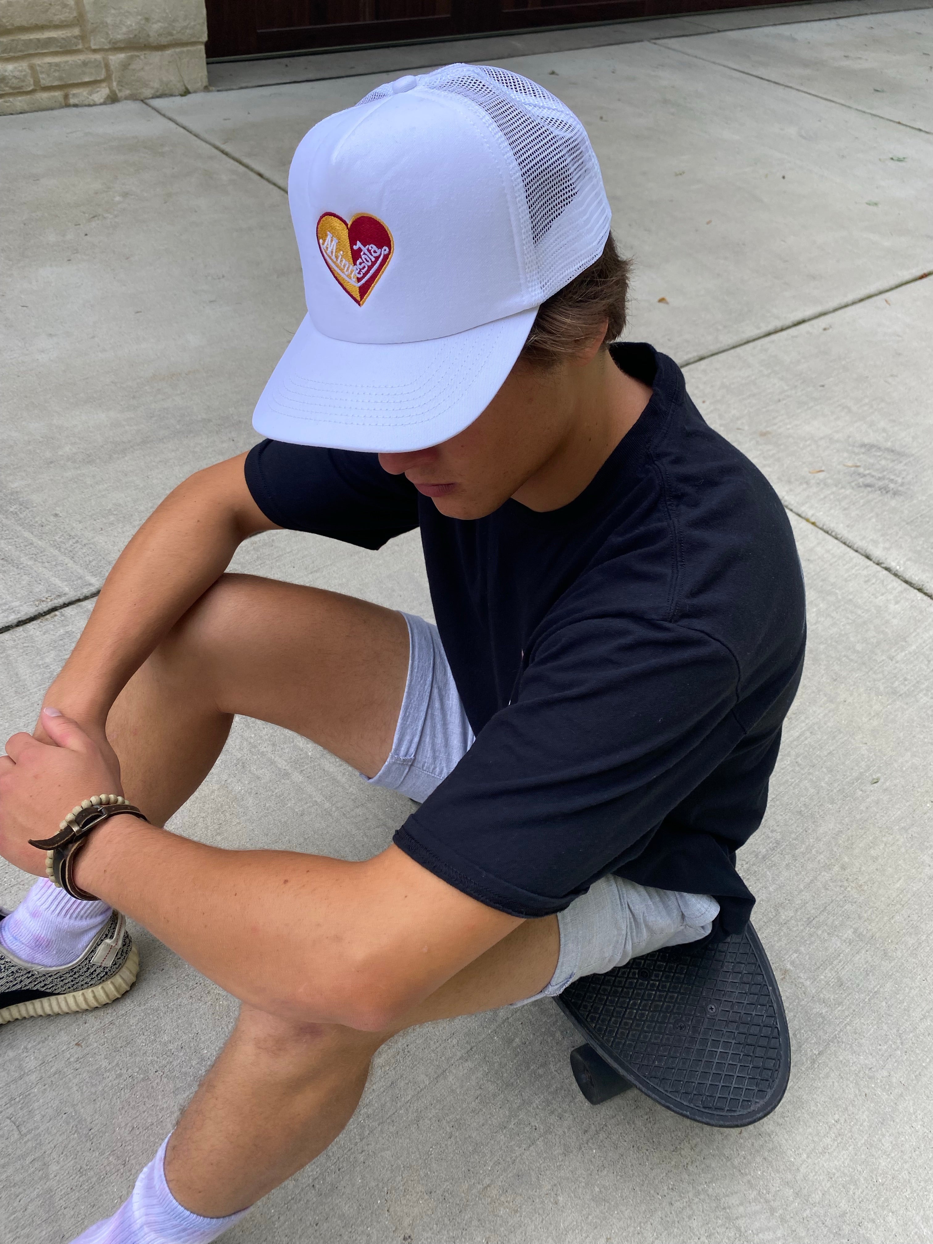 Minnesota Split Heart Trucker Hat - Recess Apparel LLC