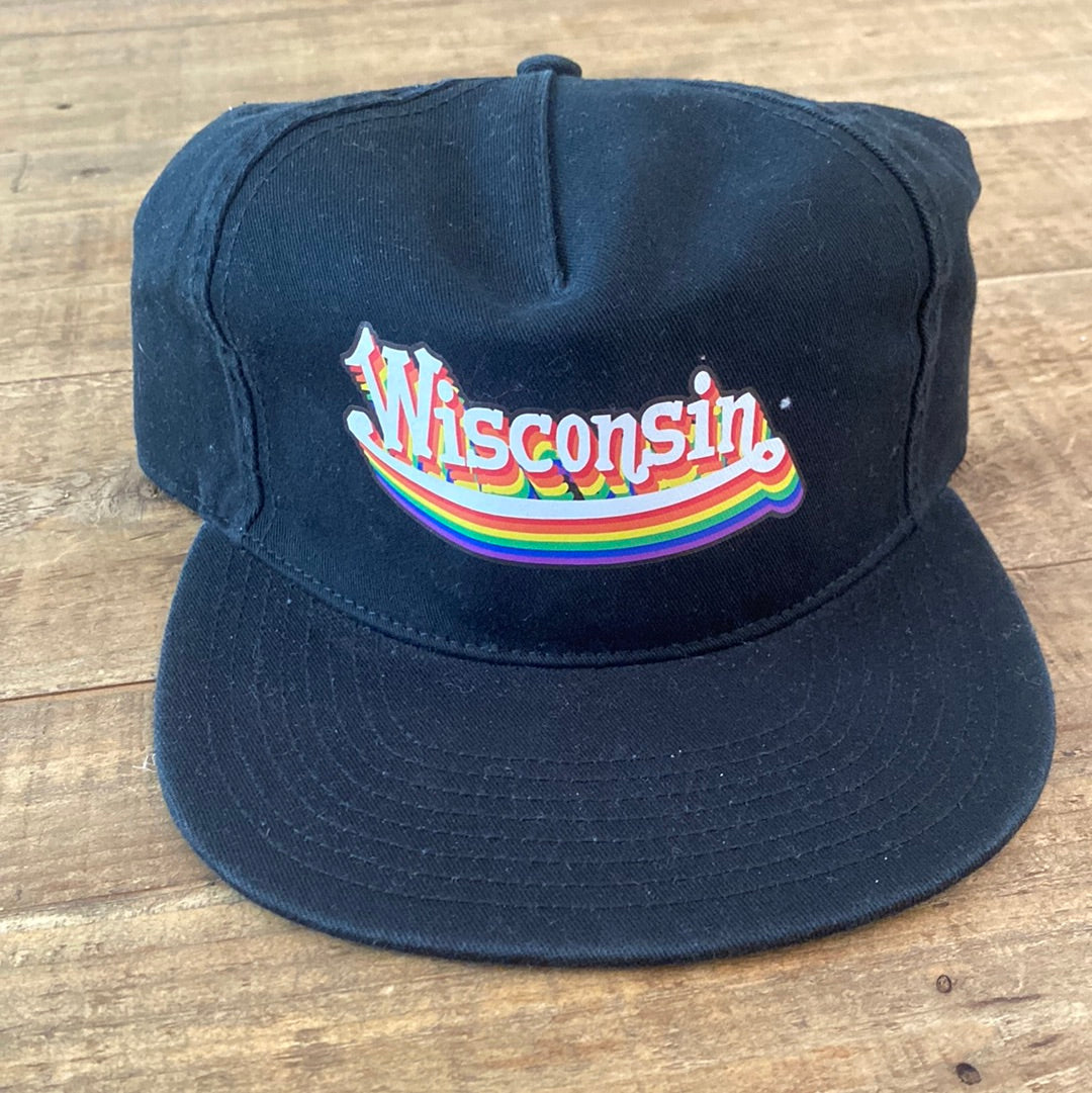 Wisconsin Rainbow Flat Bill Cap