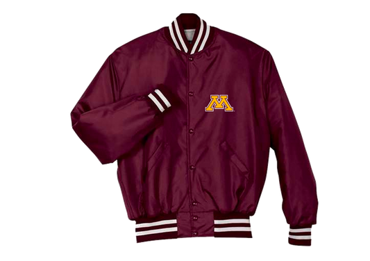 Minnesota Patched Varsity Bomber Jacket